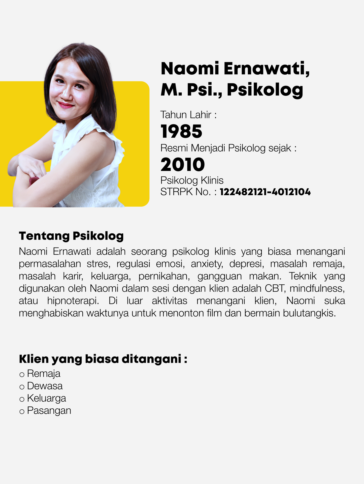 Konseling Keluarga dengan Naomi Ernawati, M. Psi., Psikolog