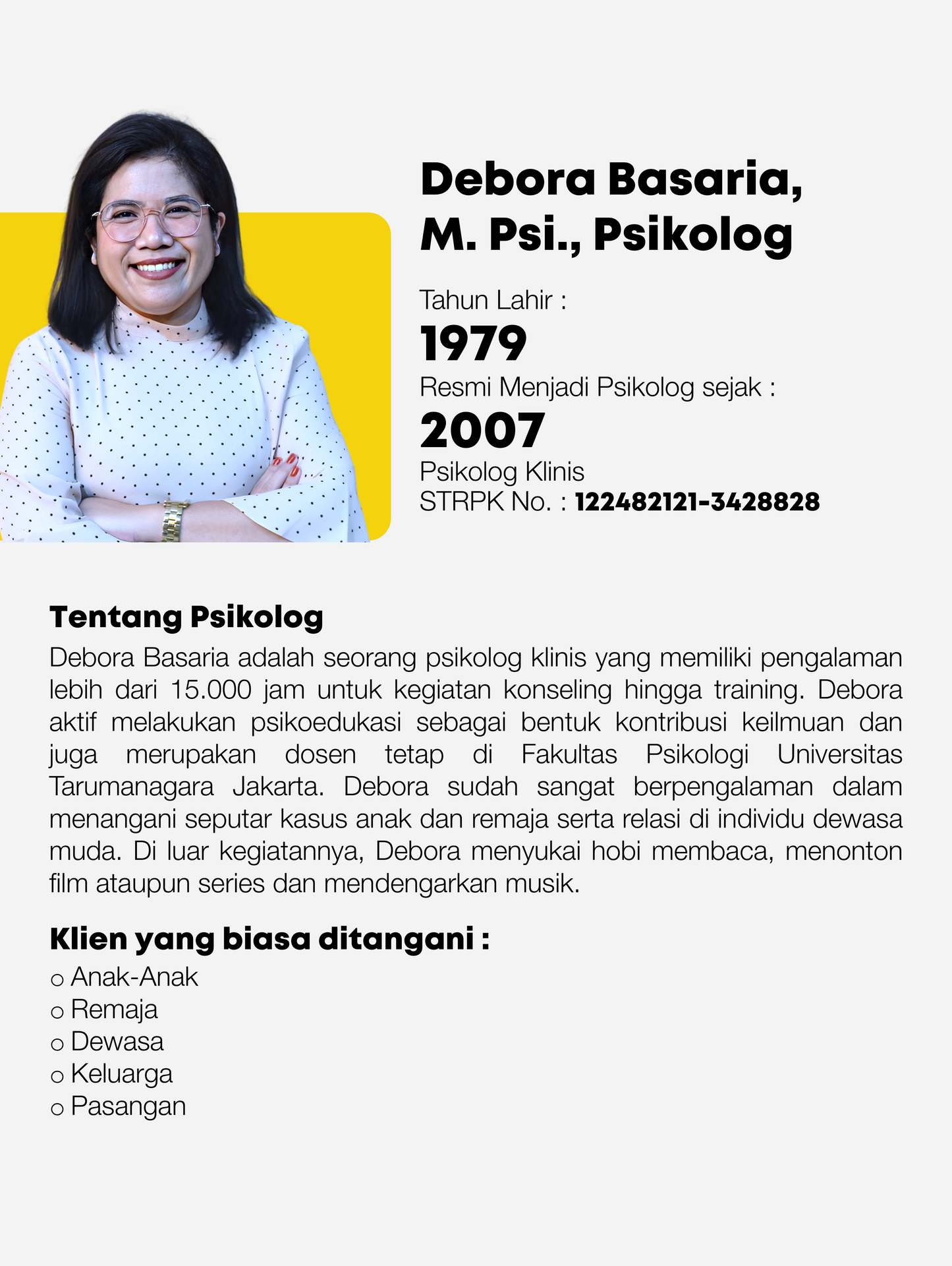 Konseling Pasangan dengan Debora Basaria, M. Psi., Psikolog