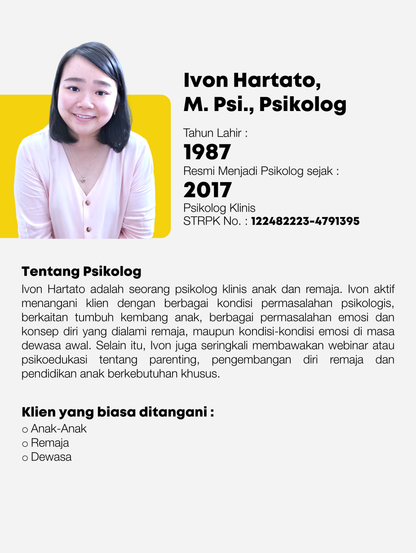 Ivon Hartato, M. Psi., Psikolog